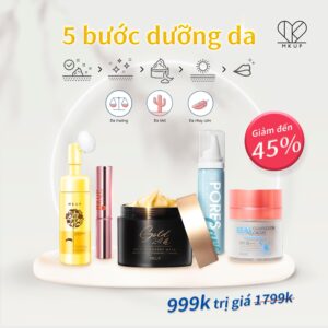 5 bước skincare dành cho da thường. da khô và da nhạy cảm